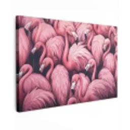 Flamingo - Roze - Dieren Tuinposter op houten frame 2 cm dik klein -3d