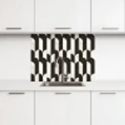 Bogen - Tegels - Marmer - Zwart - Wit keuken achterwand 2 middel 865 -3d