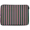 Verticale strepen - Groen - Roze laptophoes neopreen klein 279 -zkaufland3dotto