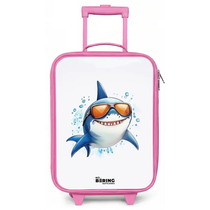Coole haai met zonnebril in het water Kinderkoffer - Roze klein -zz3dotto