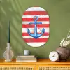 Anker - Verfspatten - Rood - Blauw Wandcirkel Ovaal Forex klein -sfeer2