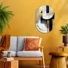 Abstract - Goud - Zilver - Vormen - Aesthetic Wandcirkel Ovaal Forex klein -sfeer4