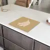 Bananen - Beige - Lijntekening - Minimalistisch Inductie beschermer vinyl 3mm middel -sfeer8