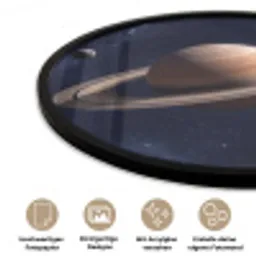 Planeten - Saturnus - Ruimte Fotolijst rond zonder passe partout klein -closeup_DE