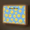 Smileys - Geel - Blauw Light Box met batterij (Wandlamp kind) middel -z3d_website