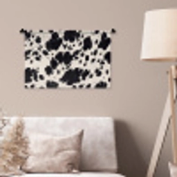 Patroon - Vacht - Zwart - Wit Wandkleed katoen klein -sfeer4
