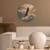 Adelaar - Wolken - Zon Akoestische PET Vilt - Rond klein -sfeer1