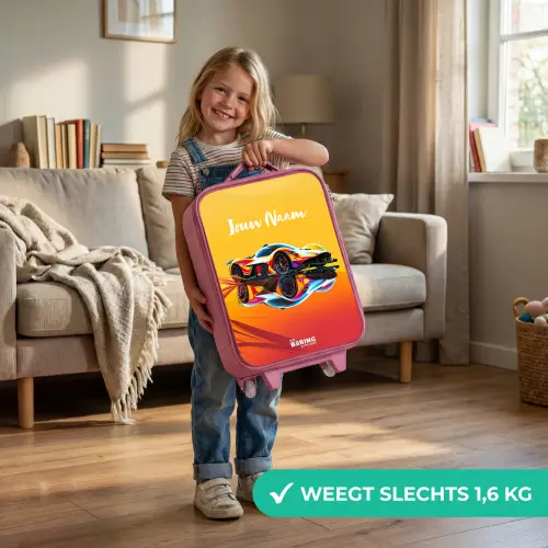 Sunbeam sprinter Kinderkoffer - Roze klein -sfeer2_NL