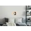 Grafisch gebogen motief - Beige Muursticker klein -slaapkamer