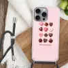 Chocolaatjes - Hartvormig - Liefste Hoesje iPhone 16 Pro Max met koord klein -sfeer4