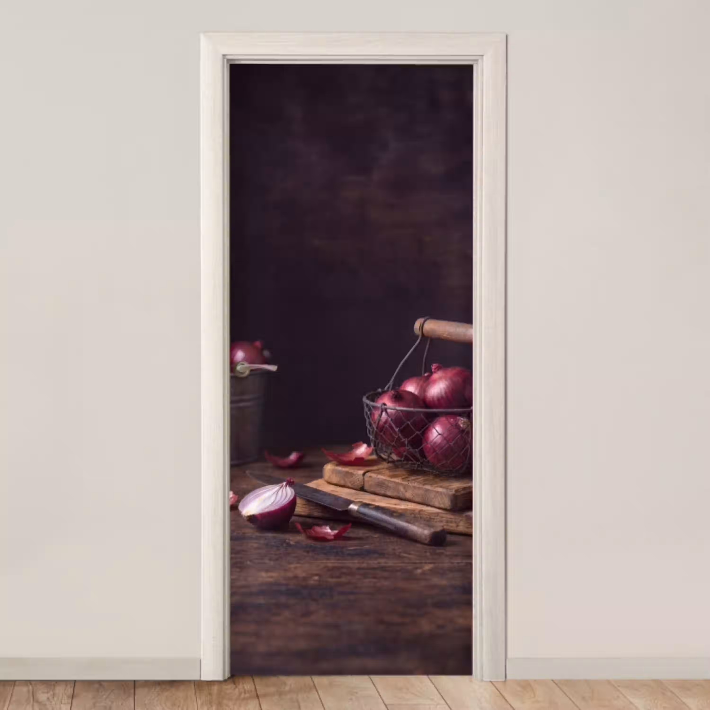 Ui - Eten - Rustiek deurposter klein -3d_beige