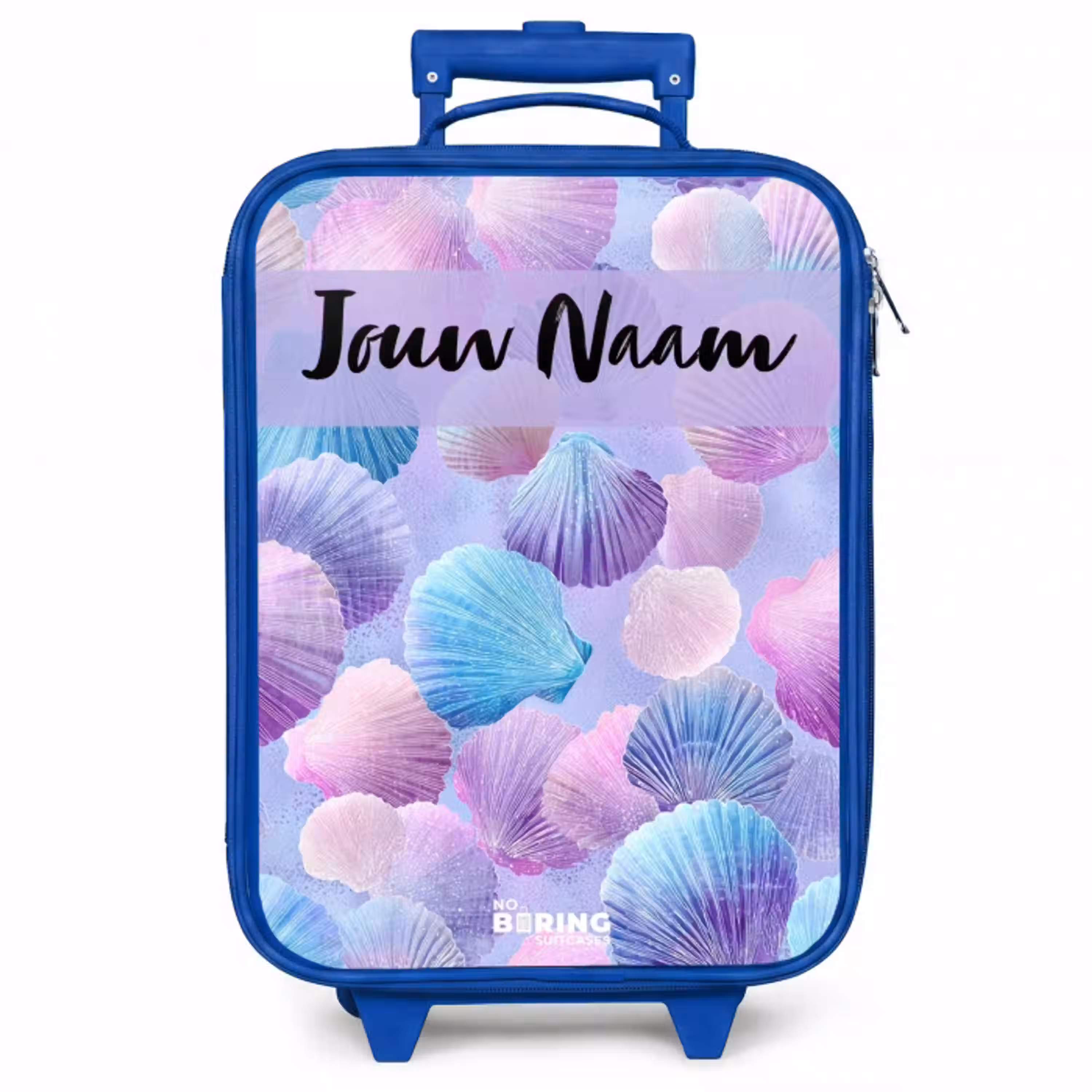 Schelpen - Paars - Blauw - Patroon Kinderkoffer - Blauw klein -zzz_website3d