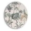 Vintage - Jungle - Dieren - Natuur Akoestische PET Vilt - Rond klein -3d
