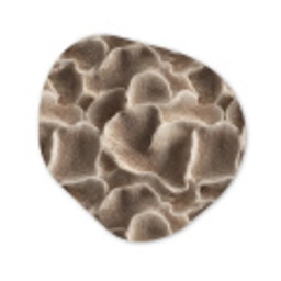 Waaiervorm - Beige - Vezel textuur Wandcirkel Organisch Aluminium middel 851 -3d