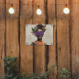 Vrouw - Zonnebril - Vlinder - Bloemen tuinposter los doek klein -sfeer1