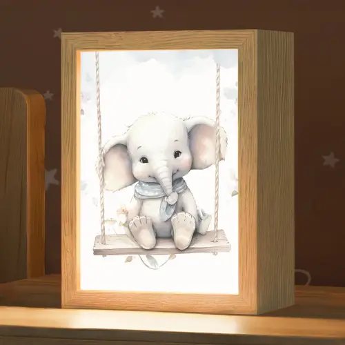 Olifant - Dier - Kinderen Light Box met kabel klein -zzz_3d_website