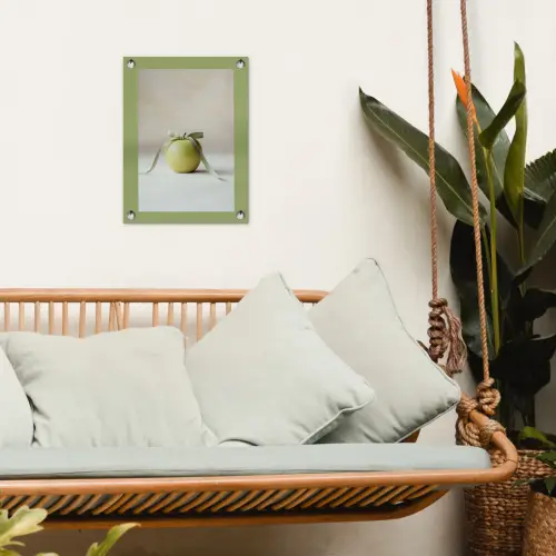 Groen - Appel - Strikje tuinposter los doek klein -sfeer7