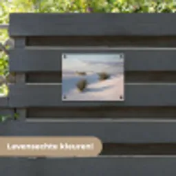 Duinen - Gras - Wolken - Beige tuinposter los doek klein -sfeer3