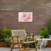 Bloem - Pioenroos - Roze Tuinposter op houten frame 2 cm dik klein -sfeer3