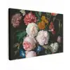 Stilleven met bloemen in een glazen vaas - Schilderij van Jan Davidsz. de Heem canvas 2cm klein -z3d