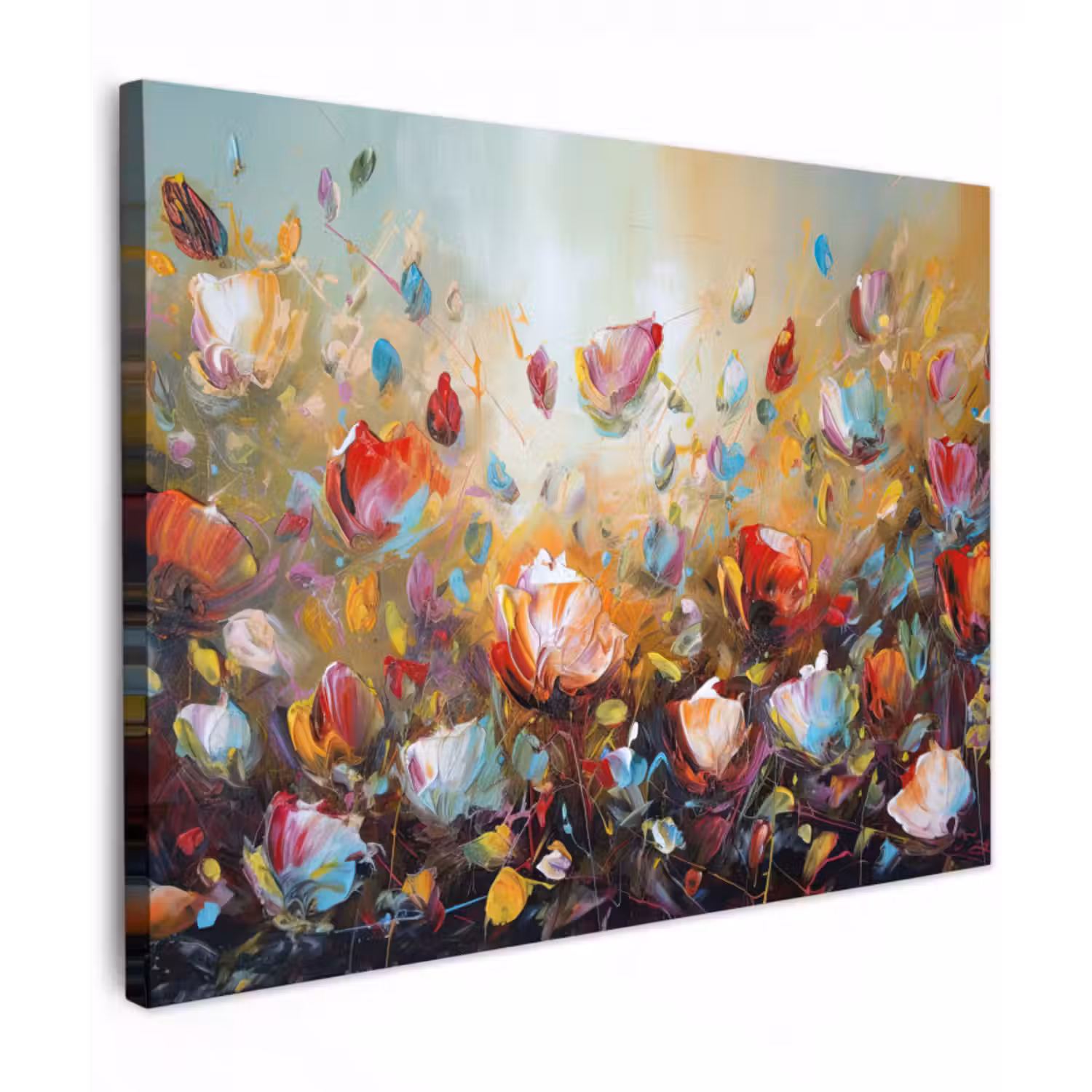 Leinwandbild - Blumen - Kunst - Natur - Ölgemälde