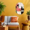 Roze - Abstract - Aesthetic - Modern - Vormen Wandcirkel Ovaal Forex klein -sfeer4