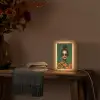 Vrouw - Groen - Modern - Bril - Abstract Light Box met kabel (Tafellamp) klein -sfeer4