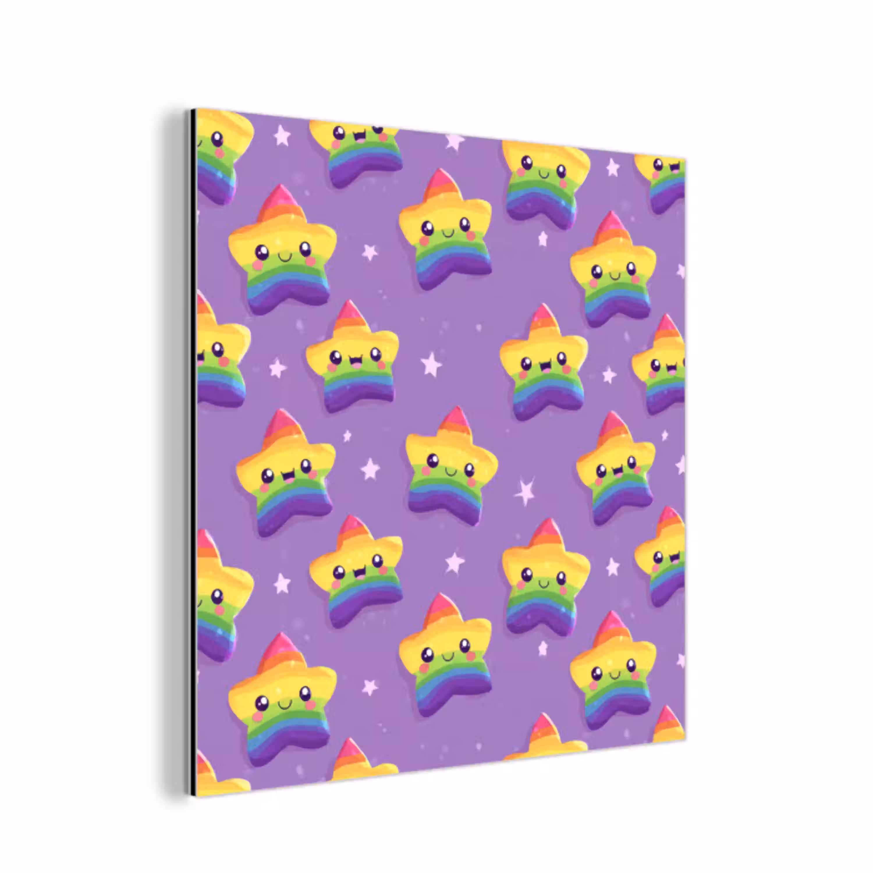 Sterren - Regenboog - Paars aluminium wit klein 46 -3d