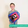 Panda met Koptelefoon, Zonnebril en Gouden Ketting Kinderrugzak - Blauw middel -sfeer1_NL