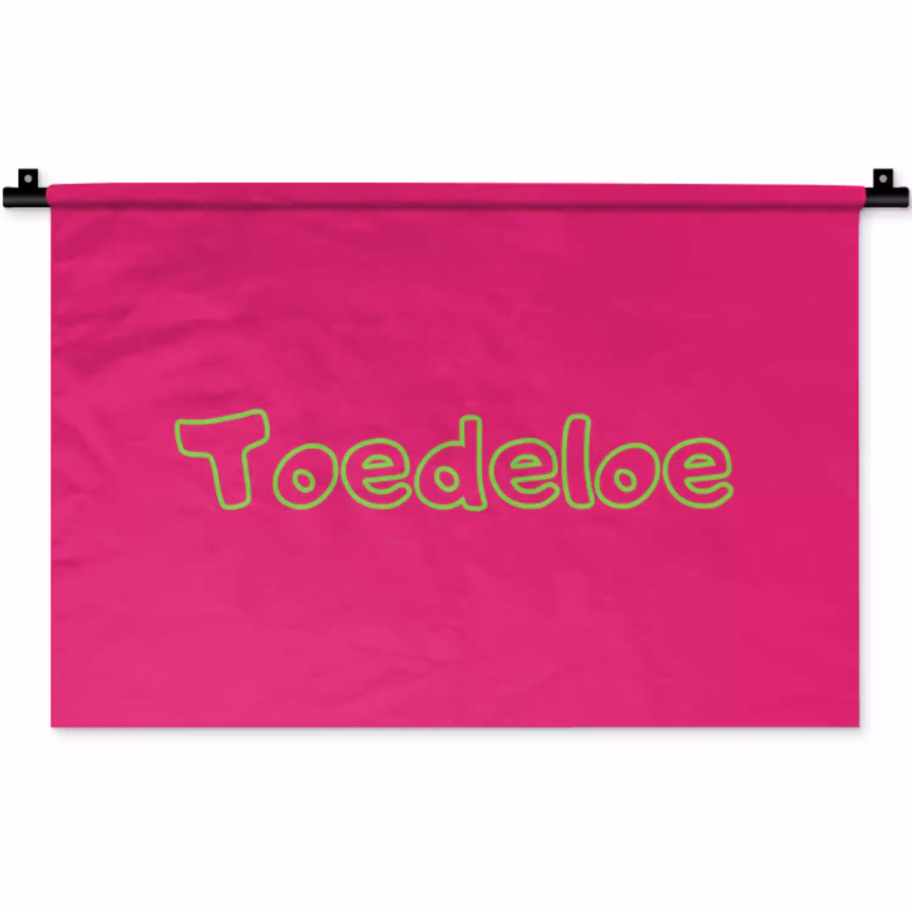 Toedeloe - Groen - Roze Wandkleed katoen klein -zz3d