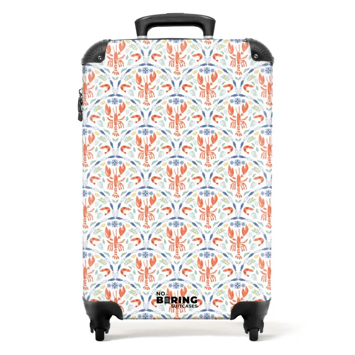 Schaaldieren patroon kleurrijk NBS - Handbagage koffer - Kinderen Unisex middel -productfoto_recht