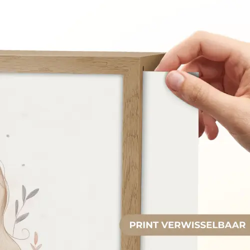 Prinses - Jurk - Kroon - Pastel Light Box met batterij (Wandlamp kind) middel -USP_websiteprintNL