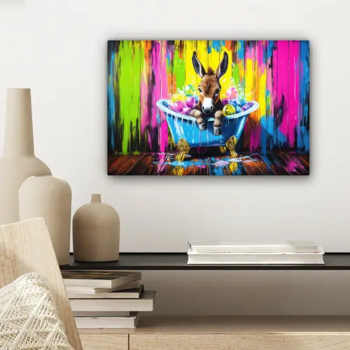 Ezel - Badkuip - Roze - Schuim canvas 2cm klein -sfeer6