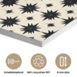 Stervormen - Geometrisch - Zwart PET vilt klein 837 -closeup_DE
