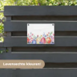 Bloementuin - Kleurrijk - Eieren tuinposter los doek klein -sfeer3
