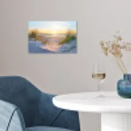 Strand - Zon - Duin - Gras - Zand - Horizon poster papier klein -sfeer3