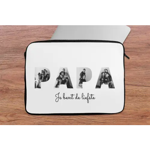 Papa - Lettercollage laptophoes neopreen klein -tafel