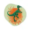 Dinosaurus - Groen - Planten - Cirkel Wandcirkel Organisch Forex 3mm klein -3d