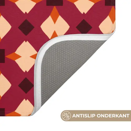 Retro - Patroon - Kleurrijk WCmat klein 1009 -USP_AntislipNL