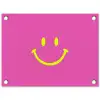 Smiley - Vrolijk - Roze tuinposter los doek klein -3d