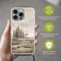 Vallei - Tuin - Natuur - Groen Hoesje iPhone 16 Pro Max met koord klein -sfeer2_DE