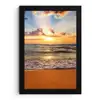 Strand - Zonsondergang - Zee - Wolken - Horizon fotolijst zwart zonder passe partout klein -3d