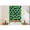 Panterprint - Blauw - Groen fotobehang vinyl groot 64 -bed