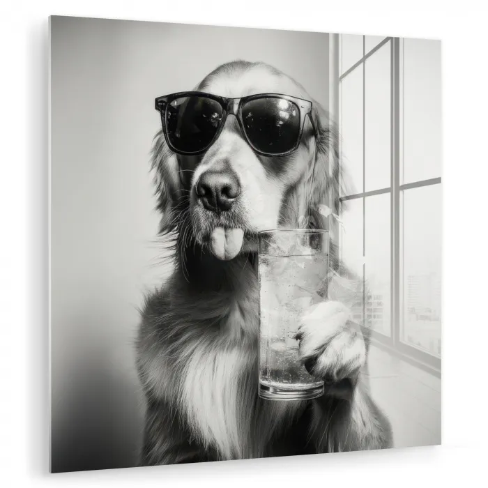 Golden retriever - Hond - Zonnebril - Gkas plexiglas 5mm klein -zzzproduct_nieuw