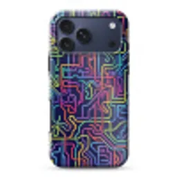 Retro - Abstract - Neon Toughcase MagSafe Apple iPhone 17 Pro Max klein -3d