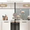 Strobloemen - Wit - Daglicht keuken achterwand 2 middel -voor-na2_NL