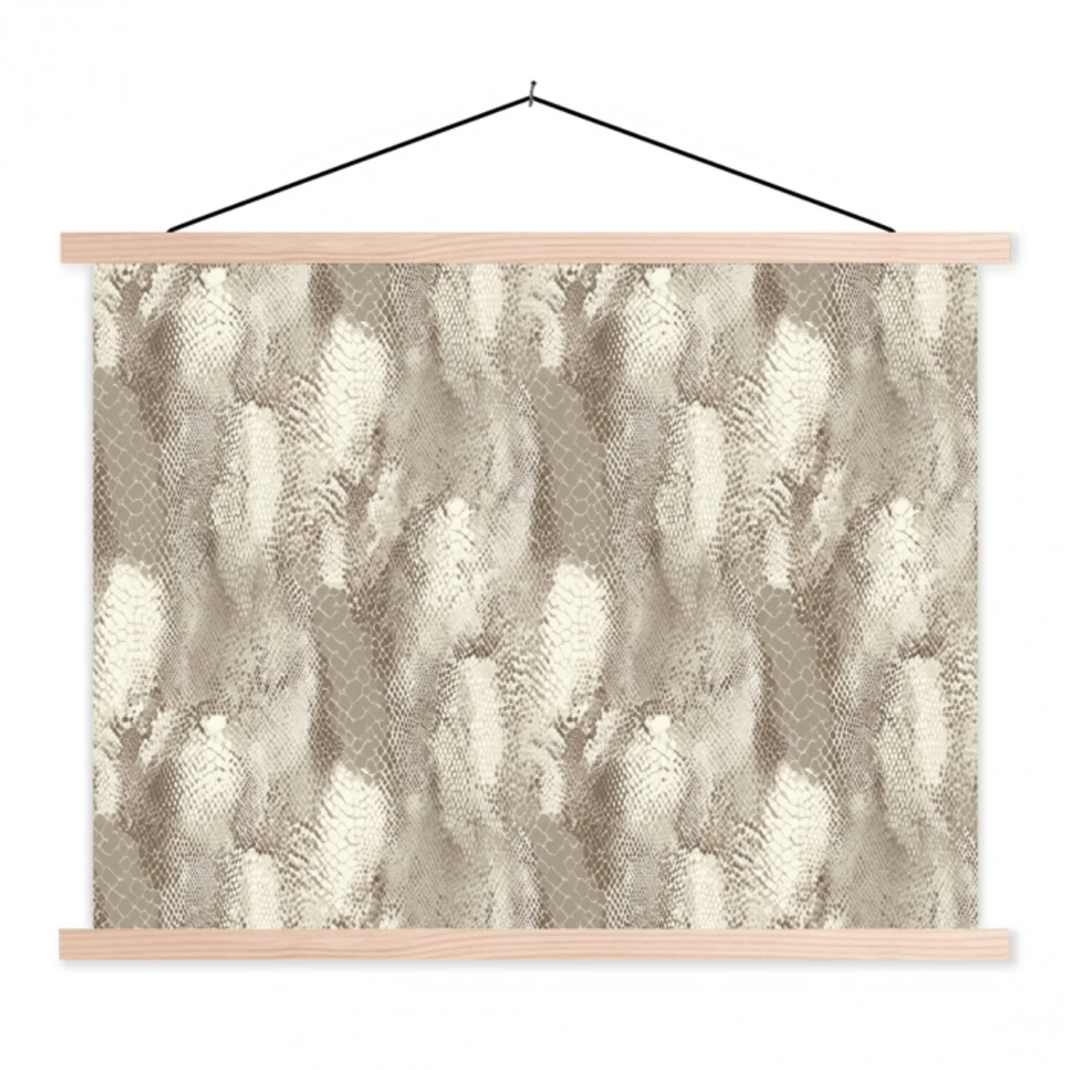 Slang - Textuur - Zand textielposter latten blank klein 122 -3d