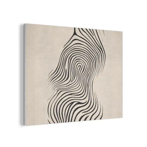Lijnen - Abstract - Golvend - Zwart PET vilt klein -3d