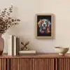 Graffiti - Hond - Zwart - Kleuren Light Box met kabel (Tafellamp) klein -sfeer2