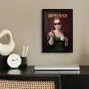 Koffie - Vrouw - Middelvinger fotolijst zwart zonder passe partout klein -sfeer1